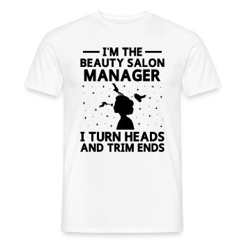 SPA Manager Job Wellness Funny SPA Management Sayi - Men's T-Shirt - white - Front - AI Model Male 178 dark (178cm)