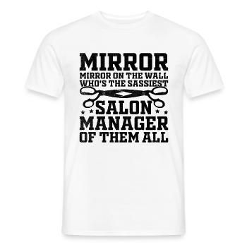 SPA Manager Job Wellness Funny SPA Management Sayi - Men's T-Shirt - white - Front - AI Model Male 178 dark (178cm)