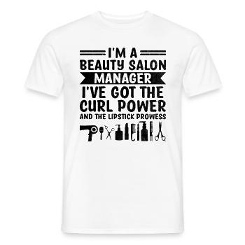 SPA Manager Job Wellness Funny SPA Management Sayi - Men's T-Shirt - white - Front - AI Model Male 178 dark (178cm)