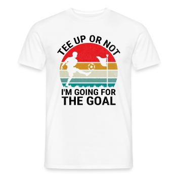 Footgolf Player Foot Golf Playing Footgolfers Foot - Men's T-Shirt - white - Front - AI Model Male 178 dark (178cm)