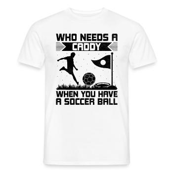 Footgolf Player Foot Golf Playing Footgolfers Foot - Men's T-Shirt - white - Front - AI Model Male 178 dark (178cm)