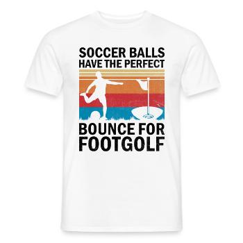 Footgolf Player Foot Golf Playing Footgolfers Foot - Men's T-Shirt - white - Front - AI Model Male 178 dark (178cm)