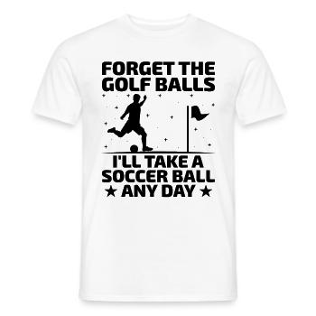 Footgolf Player Foot Golf Playing Footgolfers Foot - Men's T-Shirt - white - Front - AI Model Male 178 dark (178cm)