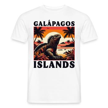 Marine Iguana Galápagos Islands - Men's T-Shirt - white - Front - AI Model Male 178 dark (178cm)