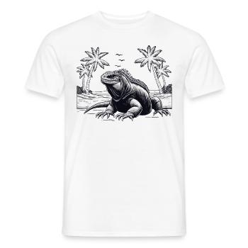 Herpetology Galapagos - Men's T-Shirt - white - Front - AI Model Male 178 dark (178cm)