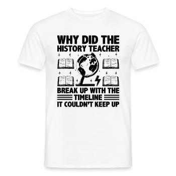Geschichtslehrer Lustige Geschichtslehrer Sprüche - Männer T-Shirt - Weiß - Vorne - AI Model Male 178 dark (178cm)