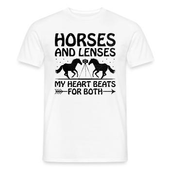 Horse Photography Horseback Riding Horses Hobby Ph - Men's T-Shirt - white - Front - AI Model Male 178 dark (178cm)