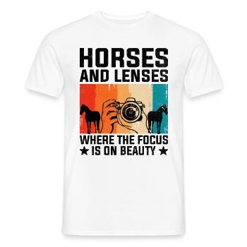 Pferdefotografie Reiten Pferde Hobby Ph - Männer T-Shirt - Weiß - Vorne - AI Model Male 178 dark (178cm)