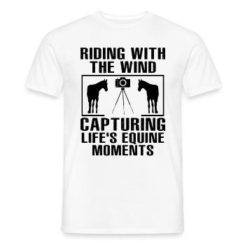 Pferdefotografie Reiten Pferde Hobby Ph - Männer T-Shirt - Weiß - Vorne - AI Model Male 178 dark (178cm)