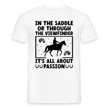 Horse Photography Horseback Riding Horses Hobby Ph - Men's T-Shirt - white - Front - AI Model Male 178 dark (178cm)
