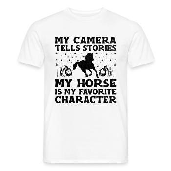 Horse Photography Horseback Riding Horses Hobby Ph - Men's T-Shirt - white - Front - AI Model Male 178 dark (178cm)