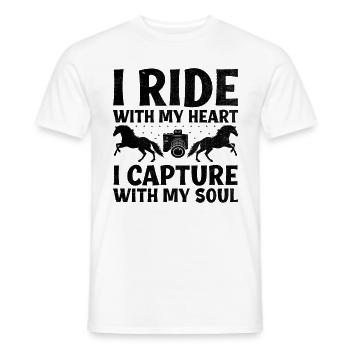 Horse Photography Horseback Riding Horses Hobby Ph - Men's T-Shirt - white - Front - AI Model Male 178 dark (178cm)