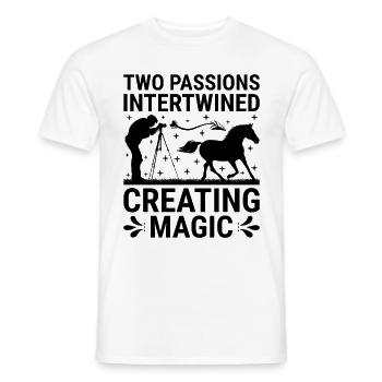 Pferdefotografie Reiten Pferde Hobby Ph - Männer T-Shirt - Weiß - Vorne - AI Model Male 178 dark (178cm)