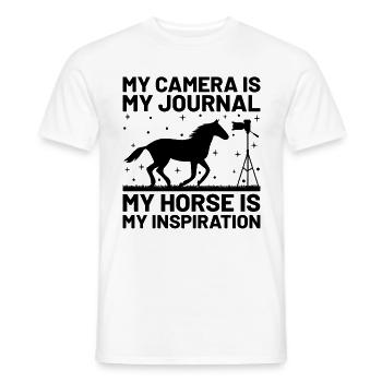 Horse Photography Horseback Riding Horses Hobby Ph - Men's T-Shirt - white - Front - AI Model Male 178 dark (178cm)
