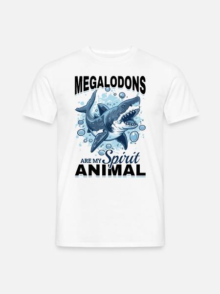Shark Animal Megalodons are my spirit animal - Männer T-Shirt - Weiß