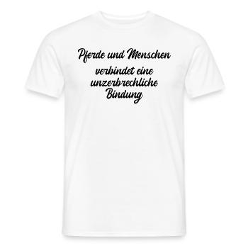Riding - horses and people are connected by a - Men's T-Shirt - white - Front - AI Model Male 178 dark (178cm)