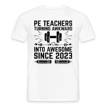 Physical Education Teacher PE Teachers School Spor - Men's T-Shirt - white - Front - AI Model Male 178 dark (178cm)