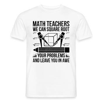 Mathelehrer Schullehrer Lustige Mathelehrer S - Männer T-Shirt - Weiß - Vorne - AI Model Male 178 dark (178cm)