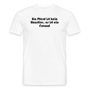 Riding - A horse is not a pet, it is a - Men's T-Shirt - white - Front - AI Model Male 178 dark (178cm)