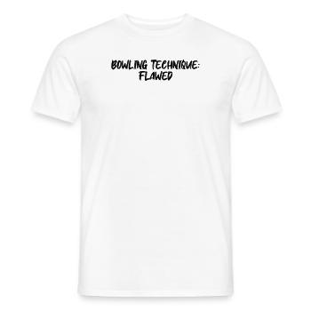 Bowling - Bowling Technique: Flawed - Männer T-Shirt - Weiß - Vorne - AI Model Male 178 dark (178cm)