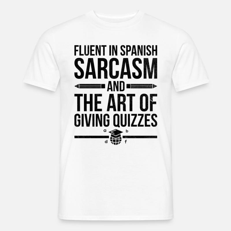 Fremdsprachenlehrer Schule Sprachlehrer - Männer T-Shirt - Weiß
