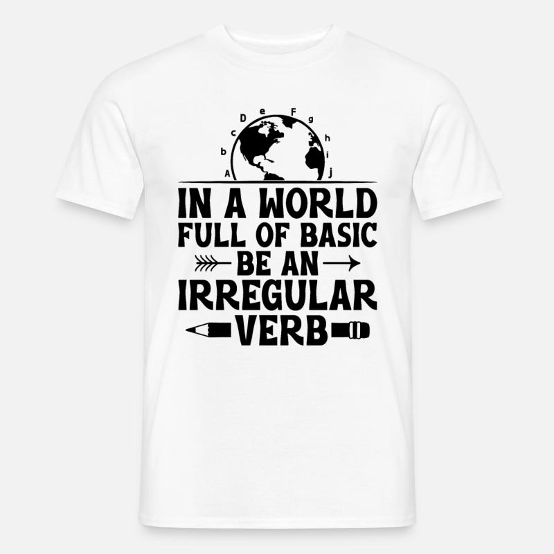 Fremdsprachenlehrer Schule Sprachlehrer - Männer T-Shirt - Weiß