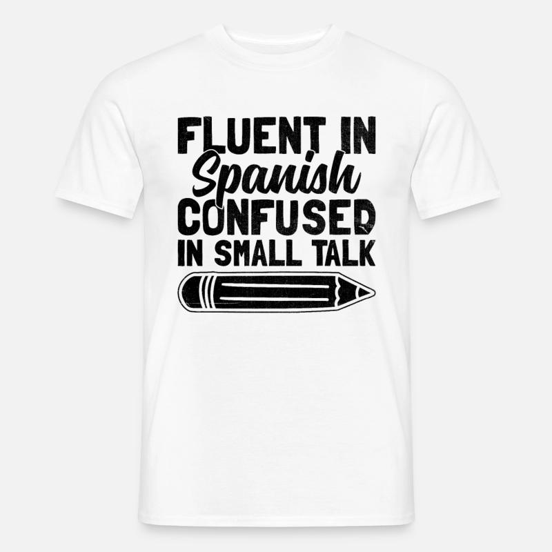 Fremdsprachenlehrer Schule Sprachlehrer - Männer T-Shirt - Weiß