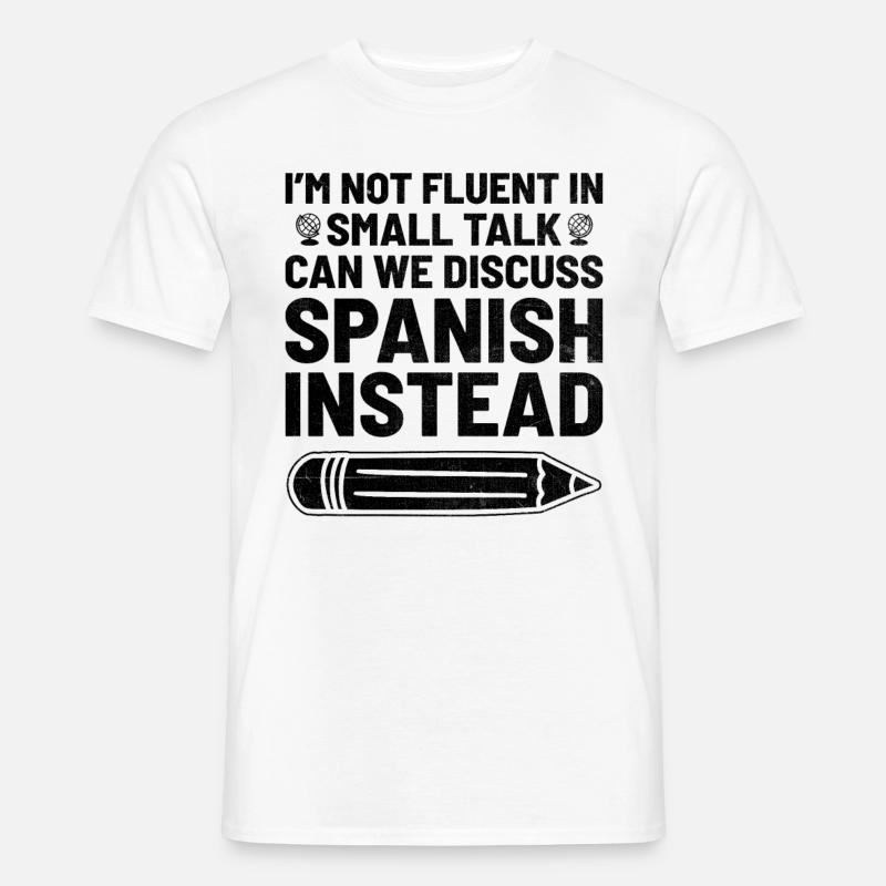 Fremdsprachenlehrer Schule Sprachlehrer - Männer T-Shirt - Weiß