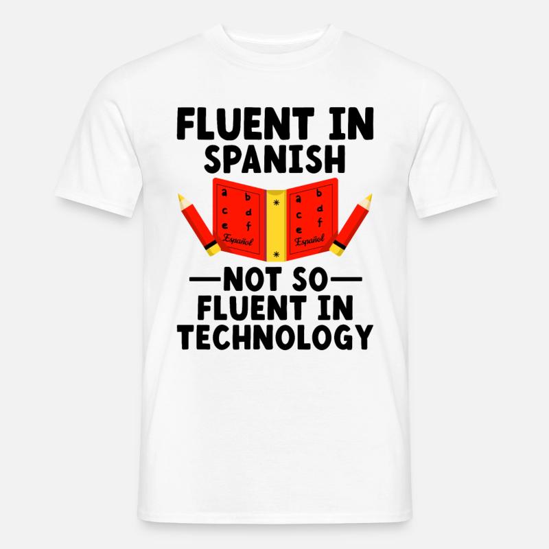 Fremdsprachenlehrer Schule Sprachlehrer - Männer T-Shirt - Weiß