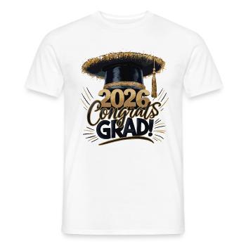 Schule Studuim Abschlussfeier Bestanden 2026 - Männer T-Shirt - Weiß - Vorne - AI Model Male 178 dark (178cm)
