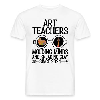 Art Teacher School Teacher Funny Art Teachers Scho - Men's T-Shirt - white - Front - AI Model Male 178 dark (178cm)