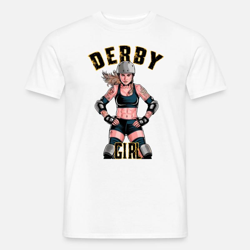 Rollschuhe Roller Derby Rollschuhfahren - Männer T-Shirt - Weiß