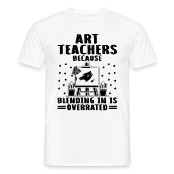 Kunstlehrer Schullehrer Lustige Kunstlehrer Scho - Männer T-Shirt - Weiß - Vorne - AI Model Male 178 dark (178cm)