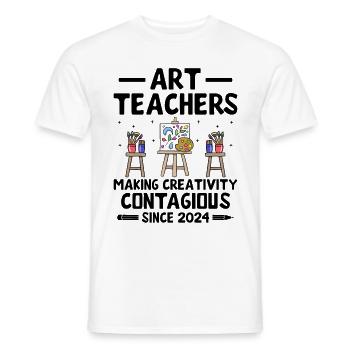 Kunstlehrer Schullehrer Lustige Kunstlehrer Scho - Männer T-Shirt - Weiß - Vorne - AI Model Male 178 dark (178cm)