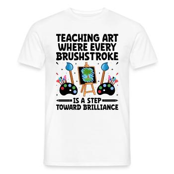 Art Teacher School Teacher Funny Art Teachers Scho - Men's T-Shirt - white - Front - AI Model Male 178 dark (178cm)