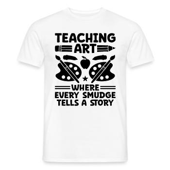 Kunstlehrer Schullehrer Lustige Kunstlehrer Scho - Männer T-Shirt - Weiß - Vorne - AI Model Male 178 dark (178cm)
