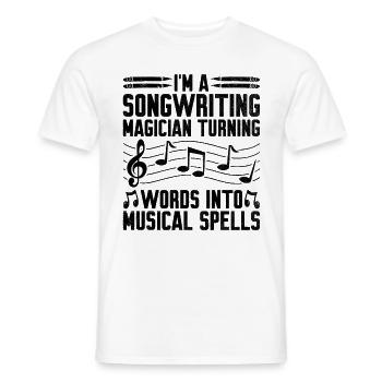 Musicien Auteur-compositeur Chanteur Musicien Musique Musique Pr - T-shirt homme - blanc - Devant - AI Model Male 178 dark (178cm)