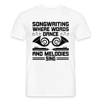 Musician Songwriter Singer Musician Music Music Pr - Men's T-Shirt - white - Front - AI Model Male 178 dark (178cm)