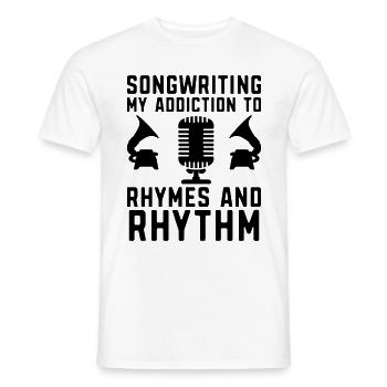 Musician Songwriter Singer Musician Music Music Pr - Men's T-Shirt - white - Front - AI Model Male 178 dark (178cm)