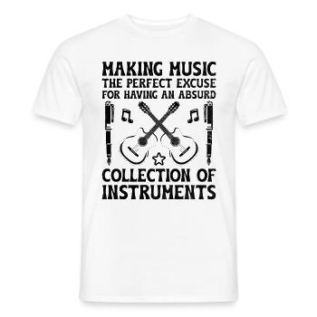 Musicien Auteur-compositeur Chanteur Musicien Musique Musique Pr - T-shirt homme - blanc - Devant - AI Model Male 178 dark (178cm)
