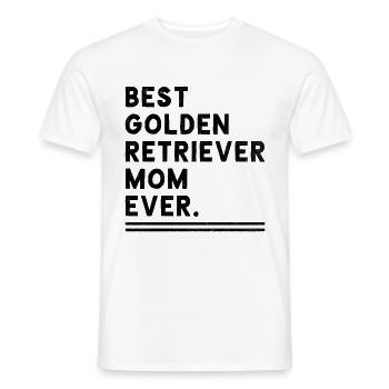 Beste Golden Retriever Mutter aller Zeiten Golden Retriever G - Männer T-Shirt - Weiß - Vorne - AI Model Male 178 dark (178cm)