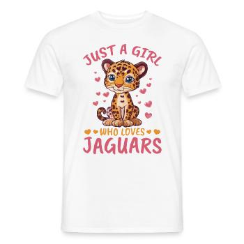 Drôle d’animal jaguar juste une fille qui aime les jaguars - T-shirt homme - blanc - Devant - AI Model Male 178 dark (178cm)