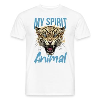 Drôle de Jaguar Animal mon animal spirituel - T-shirt homme - blanc - Devant - AI Model Male 178 dark (178cm)
