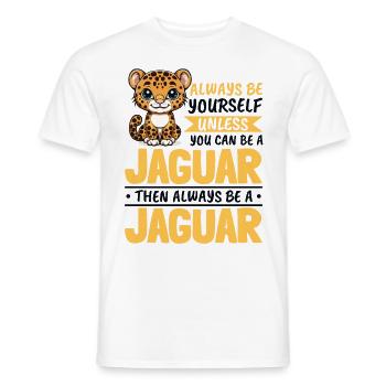 Drôle d’animal jaguar Soyez toujours vous-même - T-shirt homme - blanc - Devant - AI Model Male 178 dark (178cm)