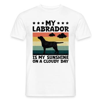 Mein Labrador ist mein Sonnenschein auf einem bewölkten Tag Labrador-Hund - Männer T-Shirt - Weiß - Vorne - AI Model Male 178 dark (178cm)