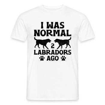 I Was Normal 2 Labradors Ago Labrador Retriever La - Men's T-Shirt - white - Front - AI Model Male 178 dark (178cm)