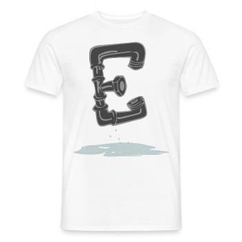 Tube E - T-shirt homme - blanc - Devant - AI Model Male 178 dark (178cm)