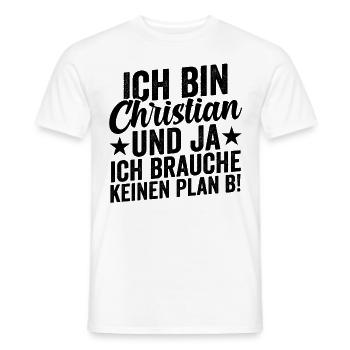 Vorname Chris Christian - Männer T-Shirt - Weiß - Vorne - AI Model Male 178 dark (178cm)