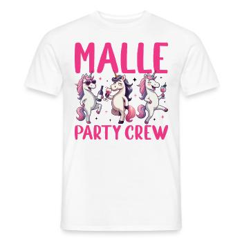 Malle Party Crew - Men's T-Shirt - white - Front - AI Model Male 178 dark (178cm)