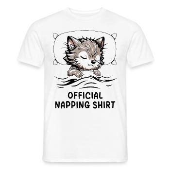 Werewolf Official Napping Shirt - Männer T-Shirt - Weiß - Vorne - AI Model Male 178 dark (178cm)